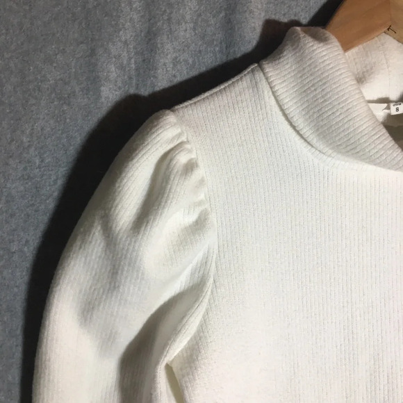 Womens June & Hudson Sweater Turtleneck Classic Puffy Sleeve Feminine winter - Picture 3 of 5